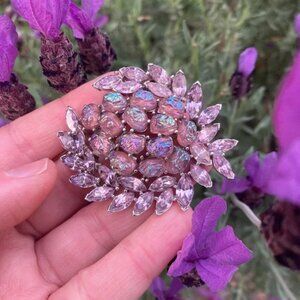 Pink Trifari brooch
